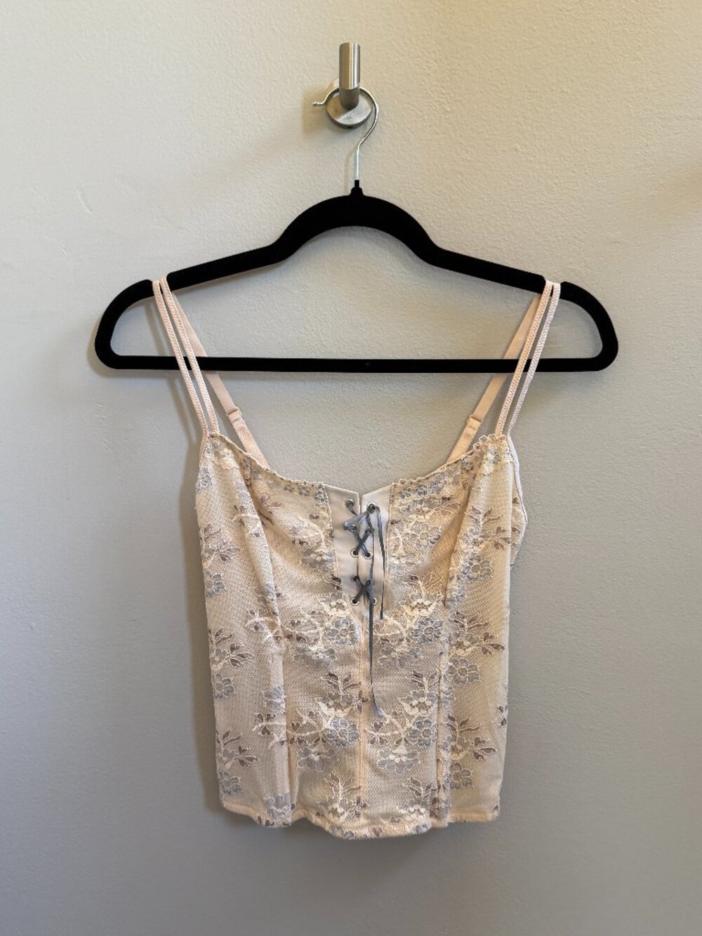 Vintage Triumph Floral Lace Boned Corset Bustier Top M Y2K